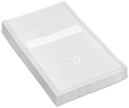 תיקי חותם ואקום של Vesta Precision | ברור ומבולט | 6x10 אינץ '| חצי ליטר | 100 שקיות ואקום לכל חבילה | נהדר